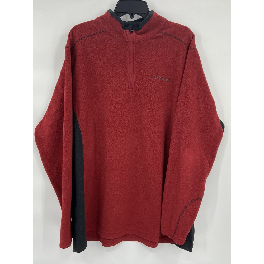 Columbia Sportswear Company Sweater Men's Size XL Quarter Zip Burgundy